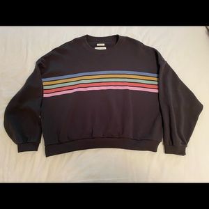 Striped Oversized Sweatshirt